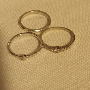 Elegant Silver Ring Set
